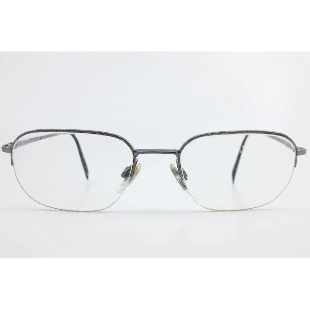 Nikon 4015T 4014 Titanium Oval Eyeglasses Gunmetal Grey Frames 53-19-140